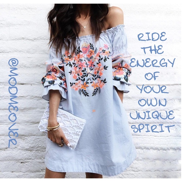 Mod Me Over Dresses & Skirts - HP NEW Off Shoulder Boho Gypsy Tunic Dress